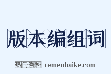 版本编组词是什么意思的图片